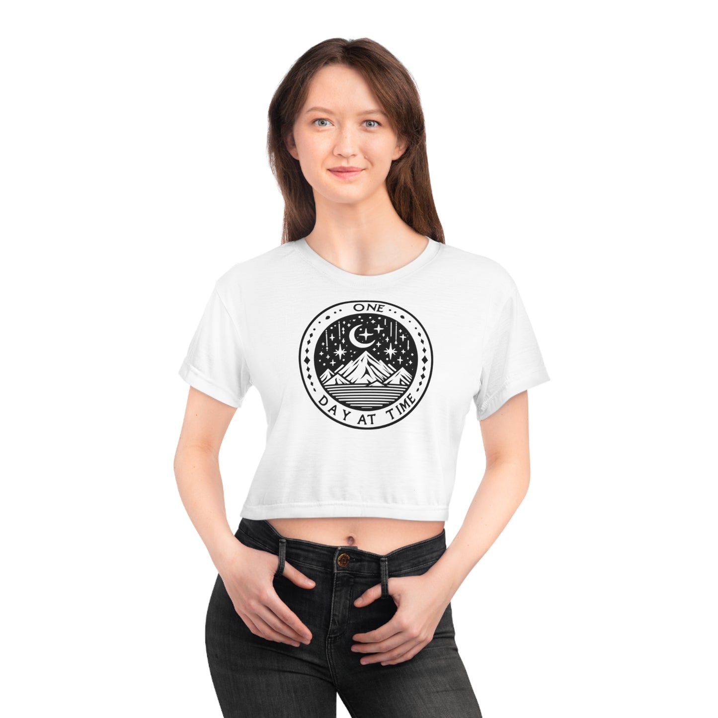 Imperium crop tee "ODAAT" stars