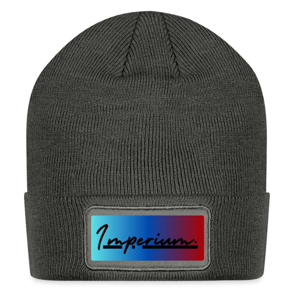 Imperium patch beanie - charcoal grey